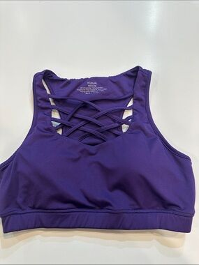 Kiava Purple Crisscross Sports Bra